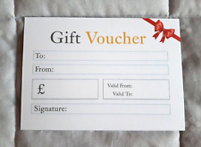 12 x Blank Gift Voucher Certificates w/ Optional White Envelopes