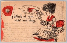 Antique Postcard I Think Of You Wareham, MA 1900s