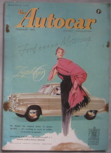Autocar magazine march - 6, 1953