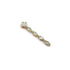 Paraiba Tourmaline & Diamond Pendant, in 9ct Yellow Gold, With Cert 