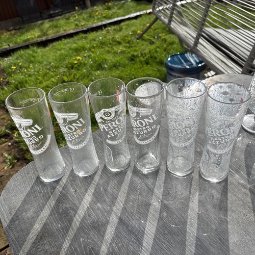 Peroni half pint glasses - peroni,