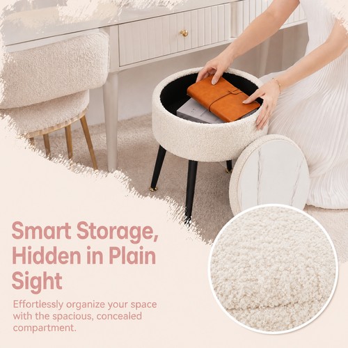 Round dressing table - dressing, stool