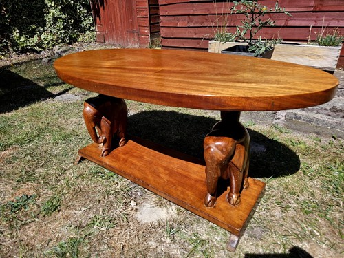 1950s 60s mahagony elephant - 1950s/60s,