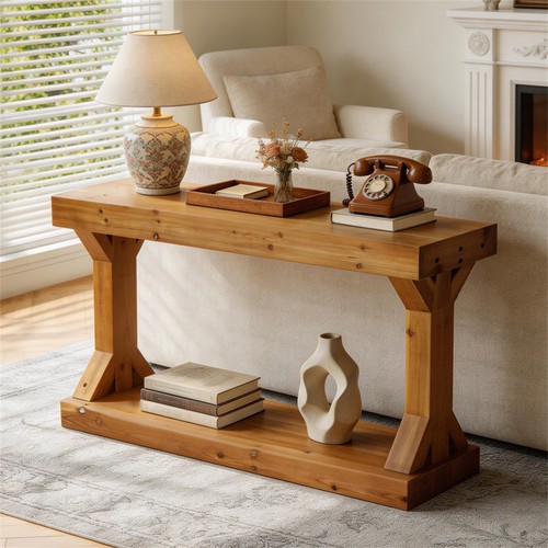 Solid wood console table - solid,