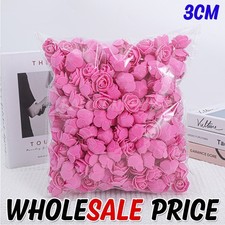 500 Foam Mini Roses WHOLESALE Heads Buds Small Flowers Wedding Home Party UK