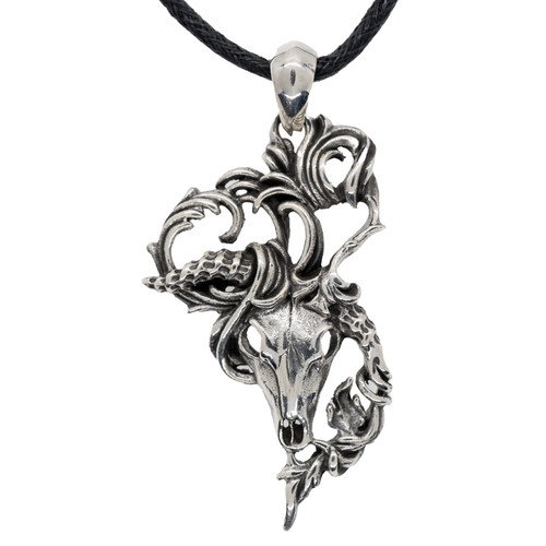 Goat skull pendant - goat,
