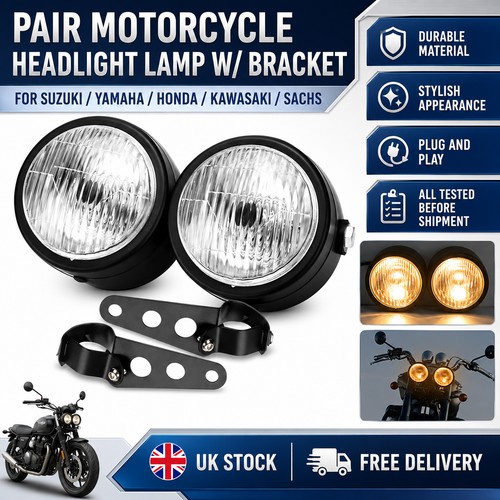 Twin motorcycle headlight - motorcycle,