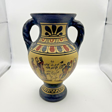 Vintage Greek Pottery Replica Vase Pitcher Urn Amphora Collectible Decor