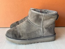 UGG Ladies Grey Suede Faux fur