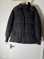 Zara Women Black Puffer Jacket