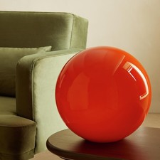 Table Lamp Habitat Caliban XL Globe 40cm Orange Glass Modern Light