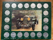 Shell Historic Cars Coin Collection - Complete set of 20 Coins - Original Board.
