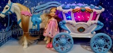 HORSE & CARRIAGE PLAY SET FAIRYTALE PRINCESS CINDERELLA STYLE ACCESSORIES TOYS
