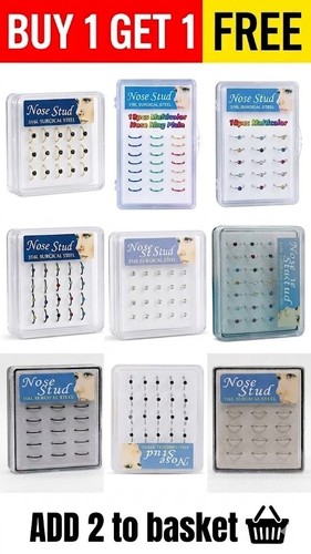 Nose stud ring - stud, silver