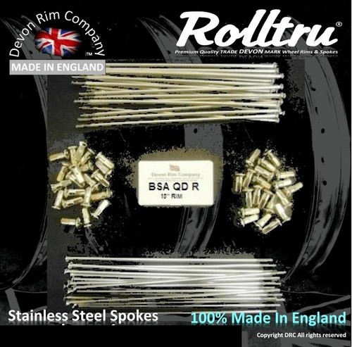 Bsa17 ssp stainless spokes - stainless, 18"