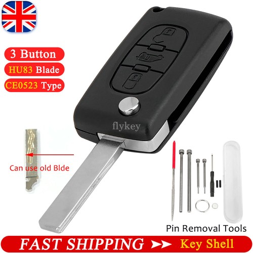 Button remote flip key fob - button,