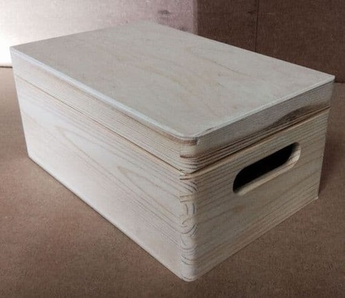 Pine wooden box - , 300x200x140mm