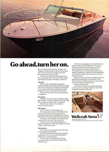 1971 wellcraft nova powerboat - nova,