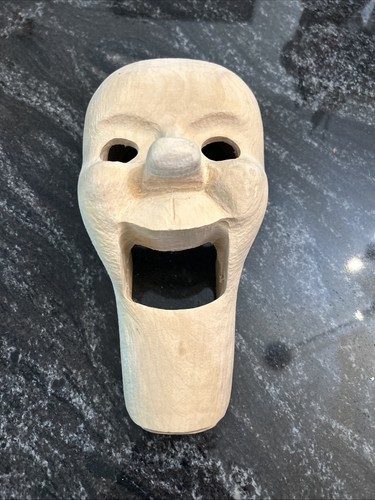 Wooden carved ventriloquist - wooden,