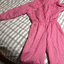 Vintage Pink Ski Suit Size UK 10/ 12 S/M 80s 90s 