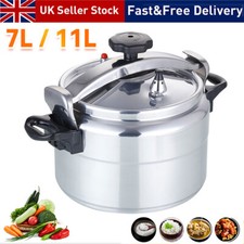 7L-11L Aluminium Pressure Cooker Quick with Lid Latch Indicator Explosion-Proof