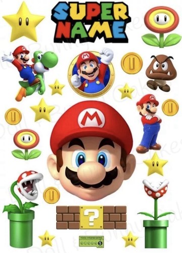 Mario personalised edible - personalised, cake
