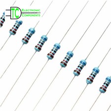 1/4W 0.25W Resistors metal film 1% 187 values available 0 ohm to 22M ohm 20 Pcs