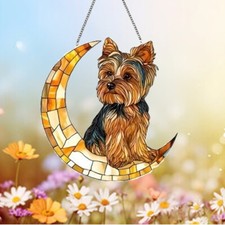 Yorkshire Terrier Suncatcher Decoration Gift Hanging Window  Stain Glass Acrylic