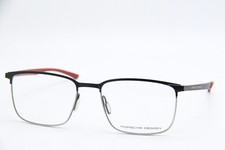 NEW PORSCHE DESIGN P'8753 A BLACK RED GUNMETAL AUTHENTIC FRAME EYEGLASSES 55-18