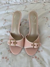 Pink Kitten Heels Buckle