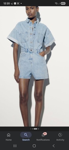 Zara blue denim - blue, shorts