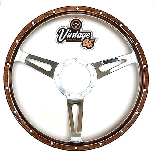 Wood rim steering wheel - wood,
