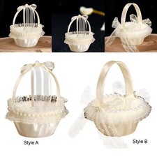 Wedding Flower Girl Basket Petals Storage Basket Elegant Baskets Decorated with