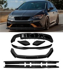 BODYKIT SPLITTER DIFFUSER SIDE SKIRTS GLOSS BLACK FOR SEAT LEON FR MK3 FACELIFT