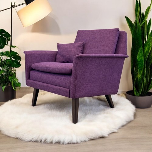 Armchair chair purple - purple, danish