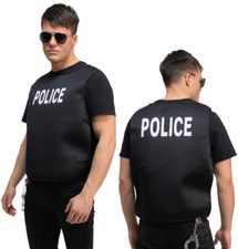 Police Vest Adults Policeman Police Officer Fancy Dress Costume Mens Cop