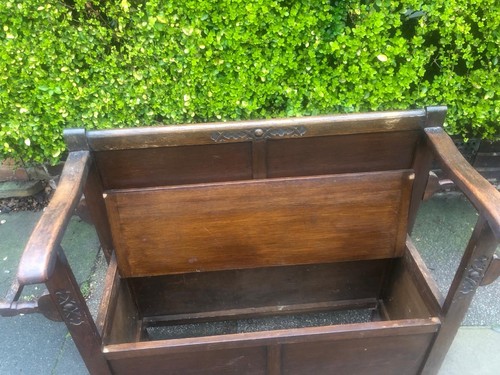 Monks bench storage seat - monks,
