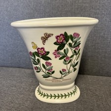 Portmeirion Botanic Garden Rhododendron Flared Vase - 7 Inches Vintage Vgc