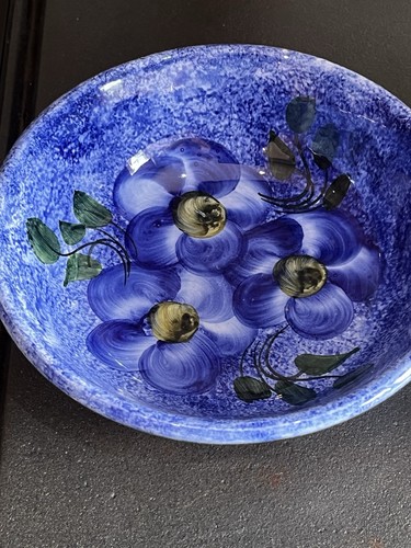 Vintage hand painted - painted, cobalt