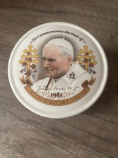 Pope John Paul II Trinket Box, Commemorate the Visit of UK, 1982,Sadler Vintage