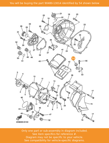 Yamaha grommet 90480 13014 - yamaha, 90480-13014
