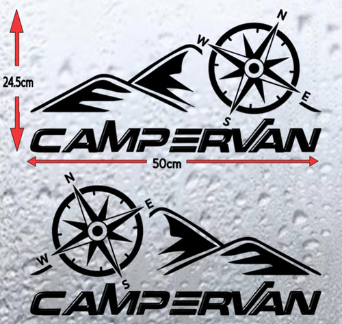 Campervan compass mountain - x,