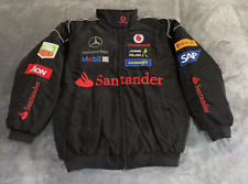 Adult F1 Racing Jacket, Mercedes-Benz Jacket Black,Ebroidered Cotton Padded