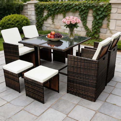 Seater rattan garden sofa - 8,