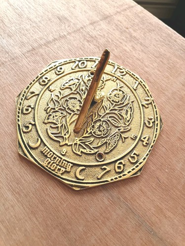 Brass sundial morning glory - brass,