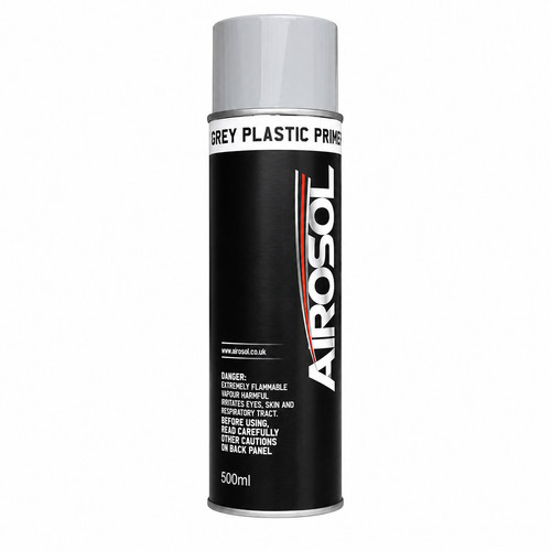 Grey plastic primer aerosol - plastic,