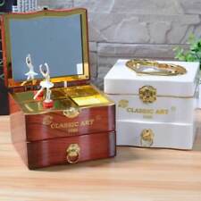 Vintage Automatic Music Box with Ballet Dancing Girl 2-layer Jewelry Box