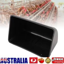 Duck & Goose Livestock Feeder Waterer Trough with Clips Plastic Hanging Black