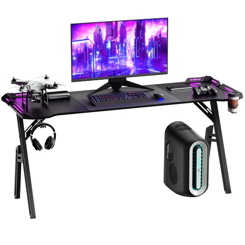 Gaming desk with led lights - desk,