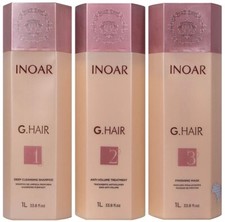 Inoar G Hair Keratin Smoothing System Set 3 steps - 33.8 oz/1000 ml